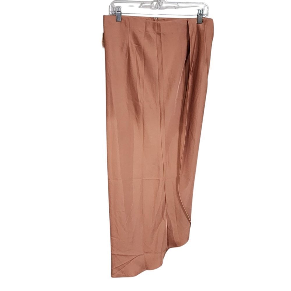 Blu Pepper Maxi Skirt L Tan Satin Cowgirl Western NWT